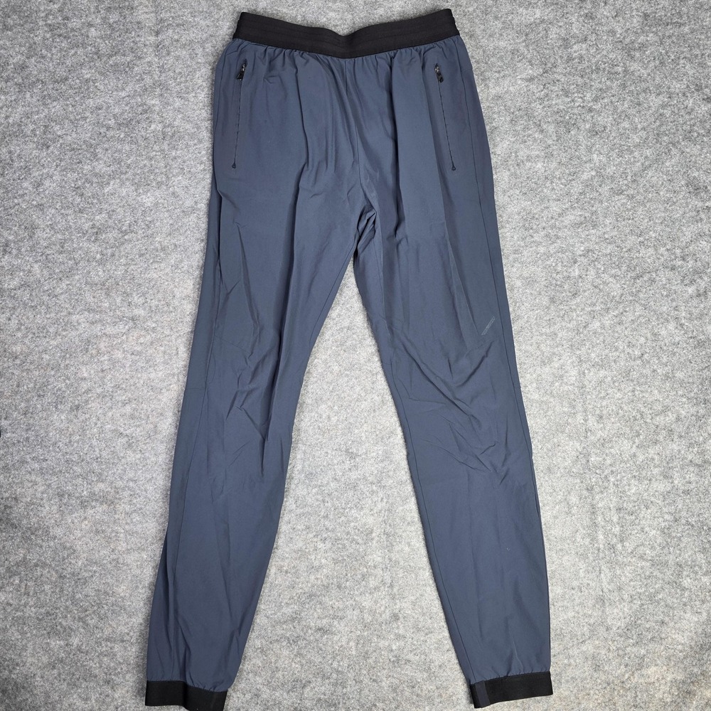 Hill City Jogger Pants Mens Medium Blue Performance Zip Pockets Tapered
